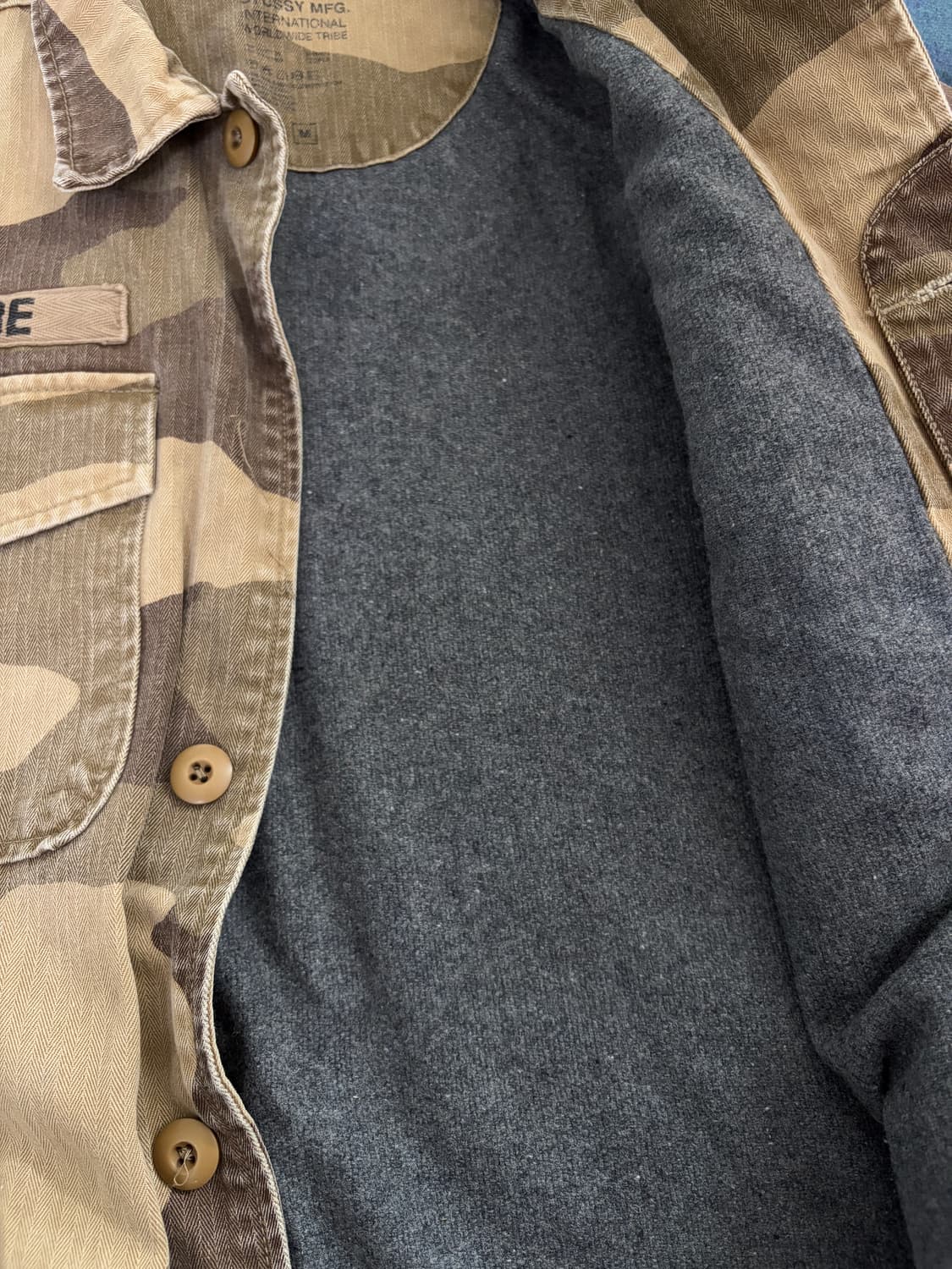 STUSSY 야상 자켓 카모플라주 패턴 스투시 상품이미지4