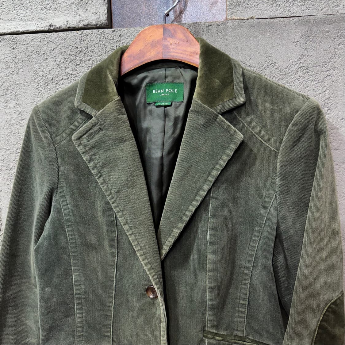 빈폴 우먼스 올리브 코듀로이 엘보패치 자켓 (M)   상품이미지2
