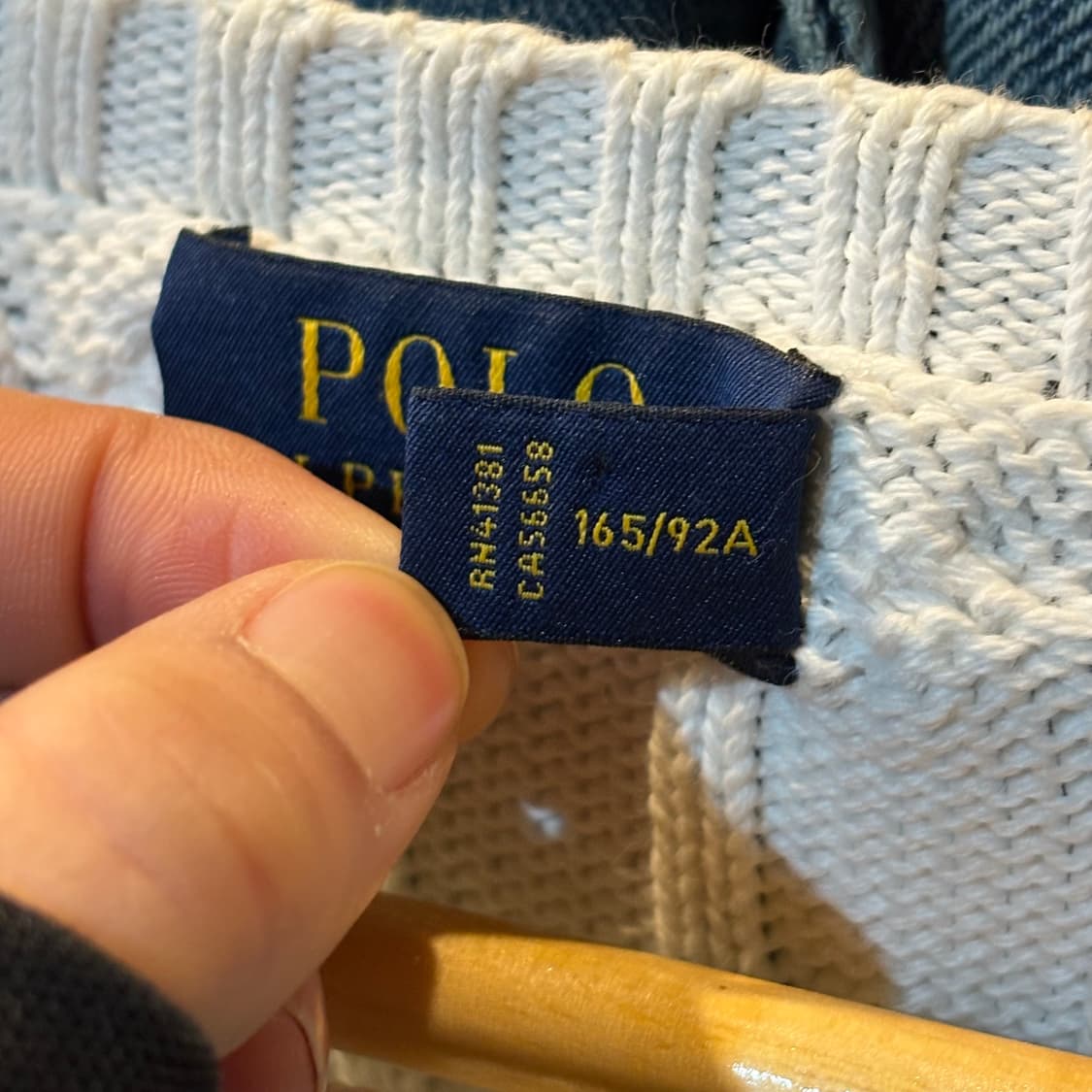 폴로 랄프로렌 화이트 케이블 니트 상품이미지4