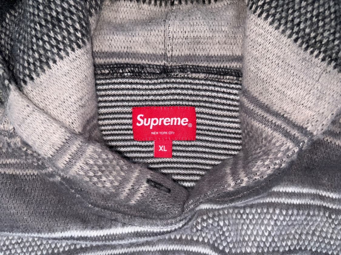 18FW 슈프림 니트 스트라이프 후드 롱슬리브 탑 상품이미지3