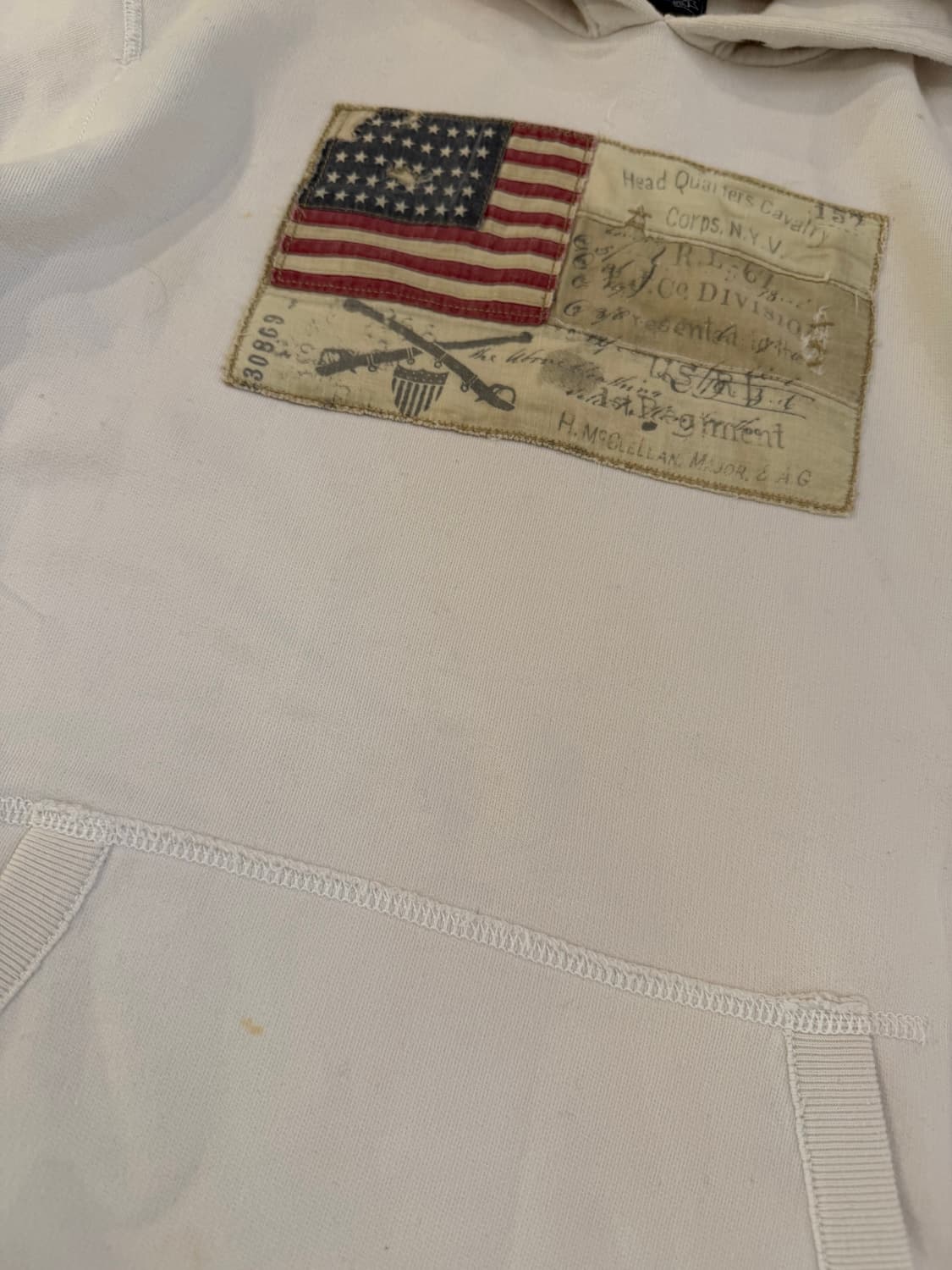 대장급 폴로 랄프로렌 폴로진스 성조기 후드티 아이보리 상품이미지2