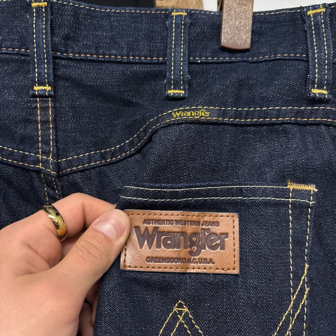 00s 랭글러 재팬라인 빅W 포켓 라이트코튼 데님팬츠 N1200    상품이미지6