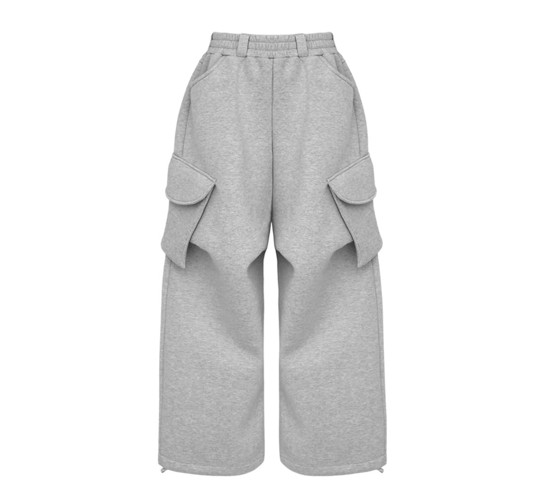 Mjd 코인서울 와이드 카고 스웻 팬츠 그레이 미개봉 판매 상품이미지1