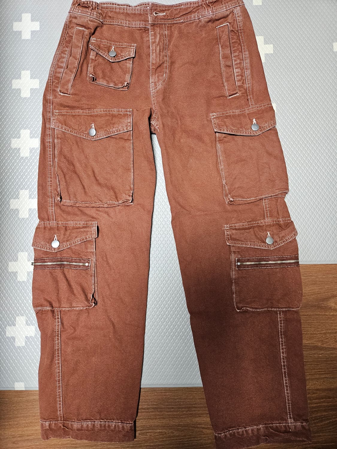 자라 브라운 포켓 카고 바지 상품이미지1