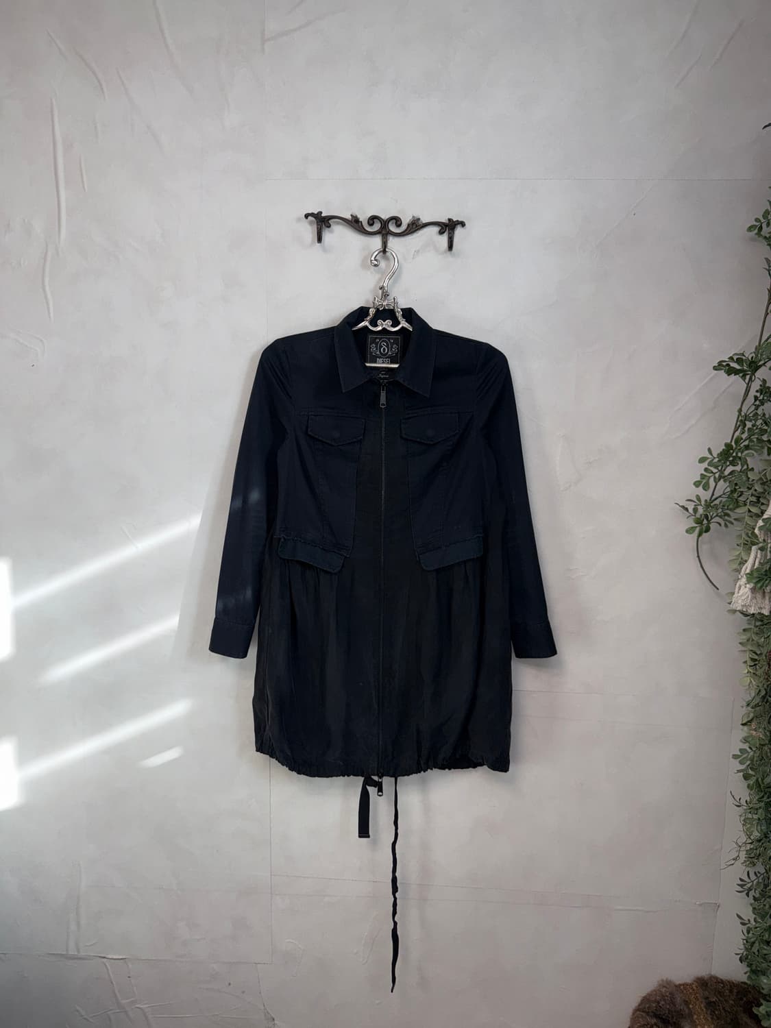 DIESEL black satin two ways balloon jk 상품이미지2