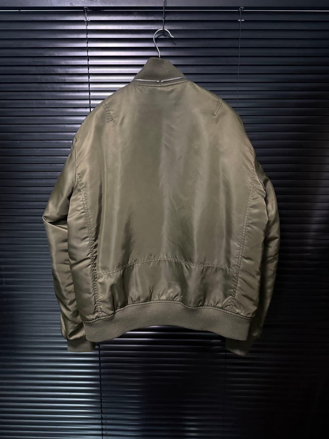 PLAC 플랙 카키 항공 ma1 ma-1 봄버 블루종 L 100 지퍼 상품이미지6