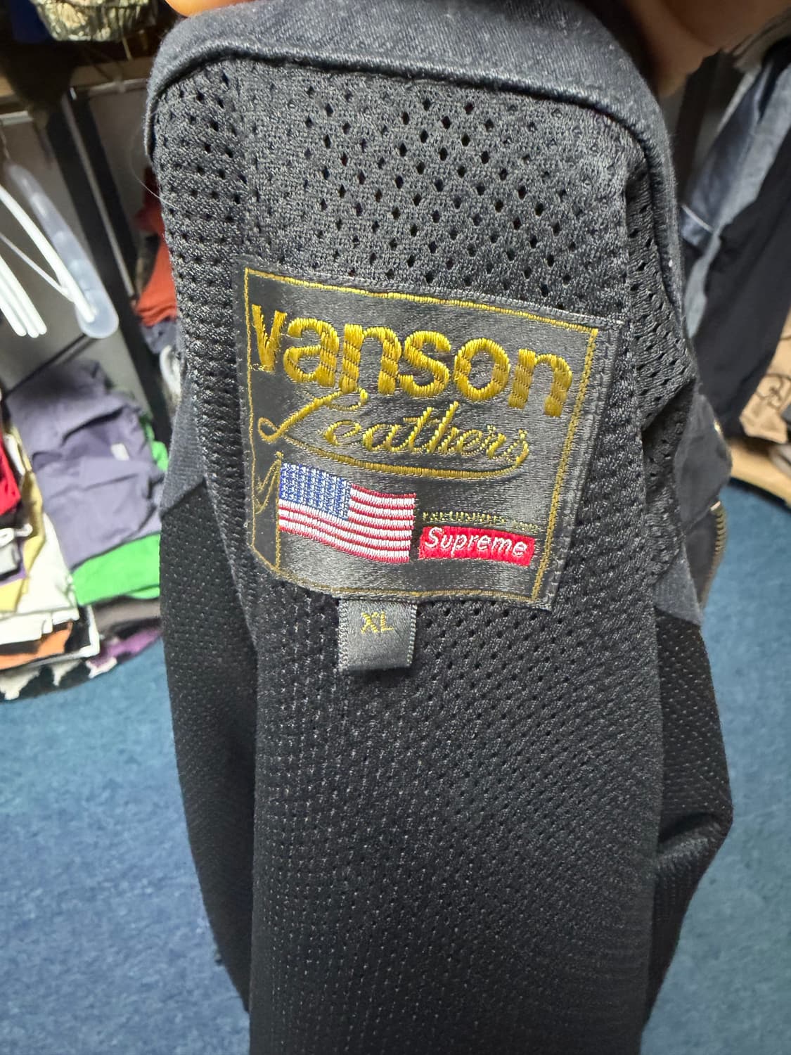 슈프림 x 밴슨 레더스 코듀라 데님 자켓 블랙 XL 상품이미지8