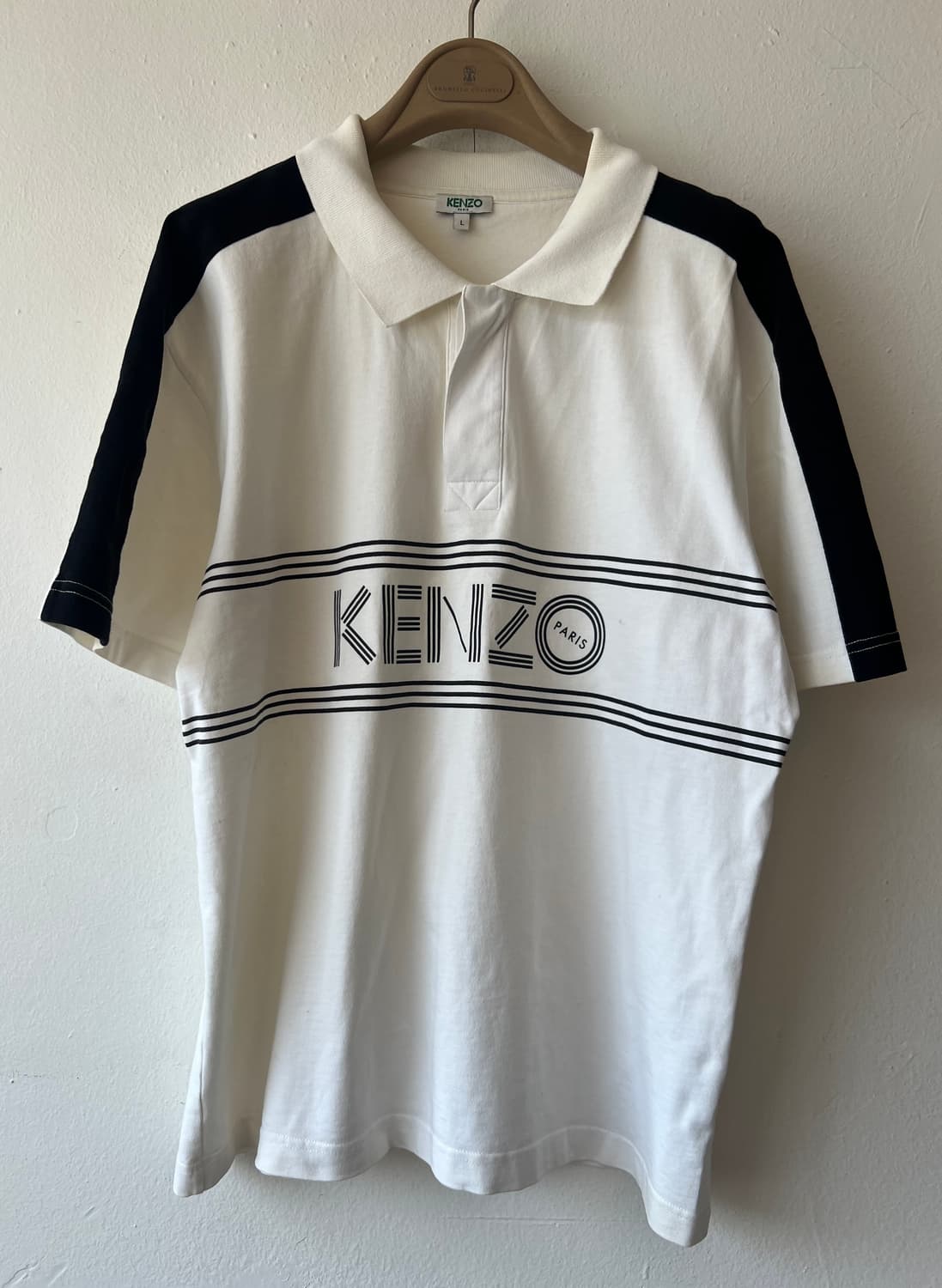 KENZO 겐조 남성 아이보리 카라 반팔티셔츠 
 상품이미지1
