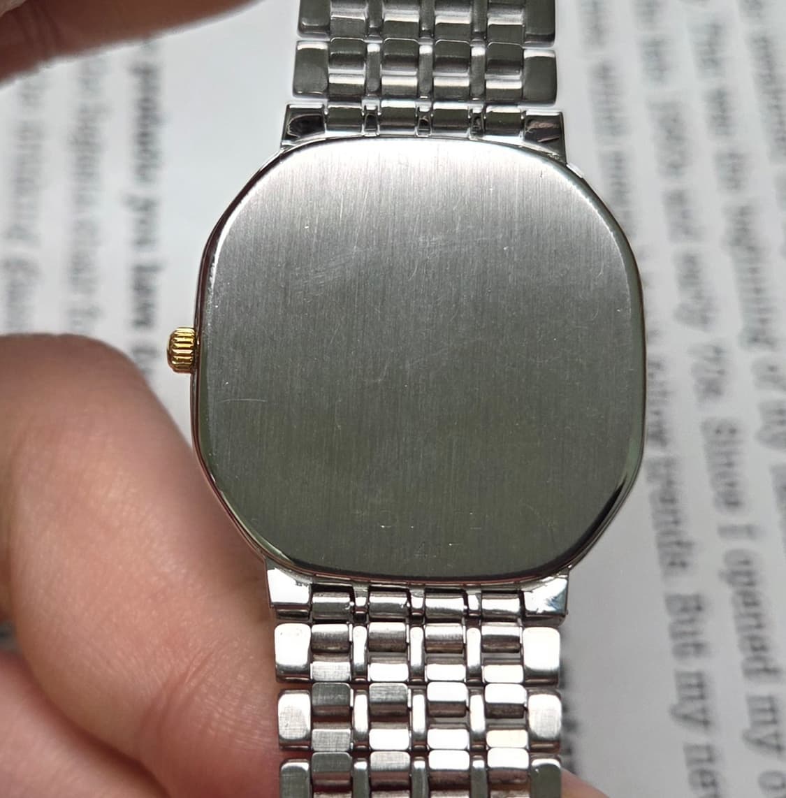 레어] 빈티지 오메가 드빌 팔각옥토 요구르트 로만판 슬림쿼츠 브레이슬릿  상품이미지9