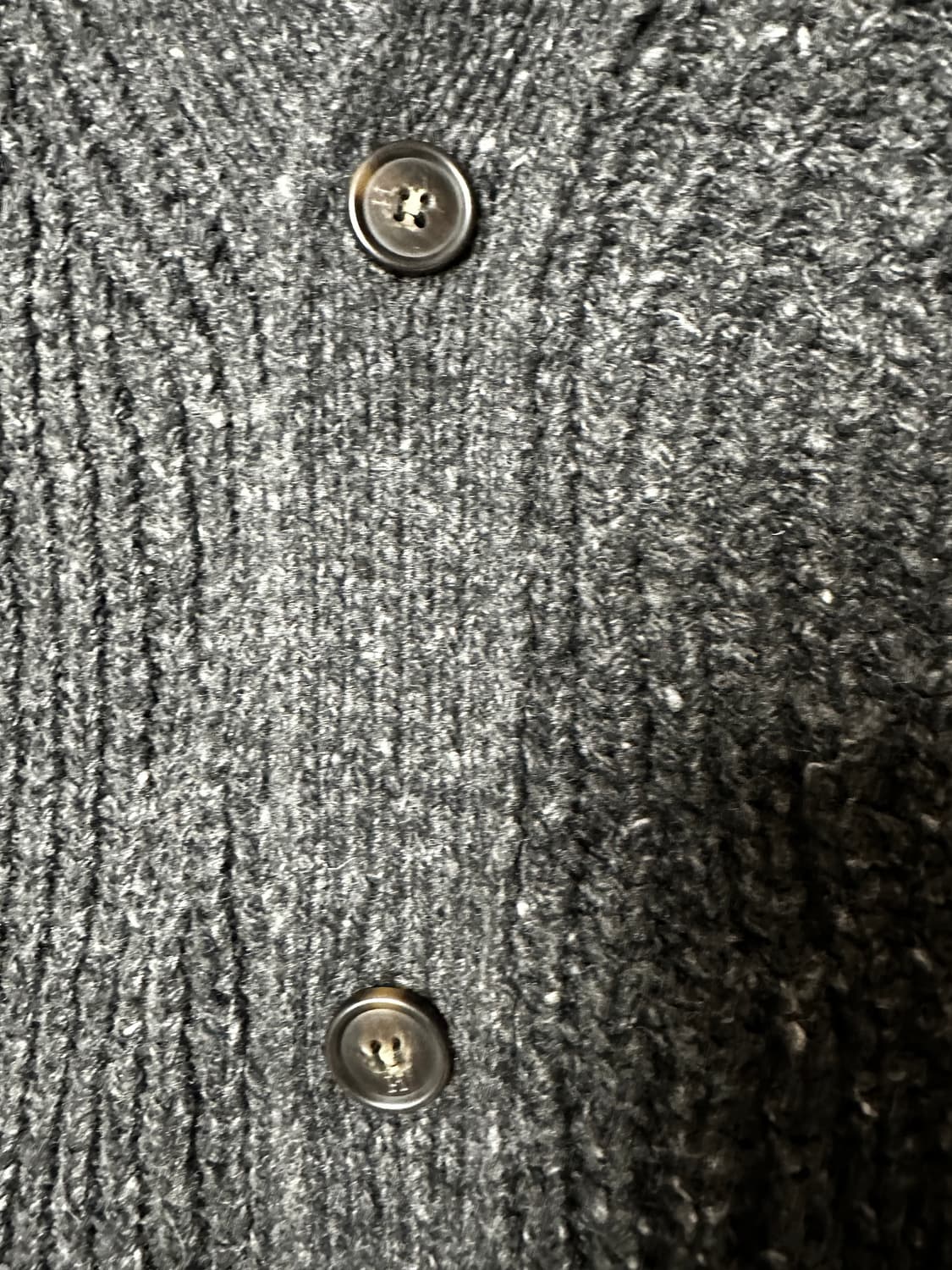 (L) 홀리선 엘리엇 로우게이지 가디건 - 멜란지차콜 (105-110) 상품이미지3