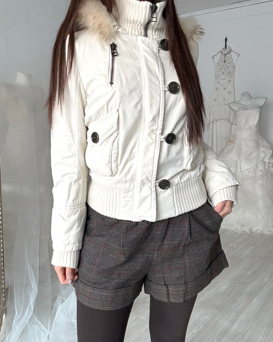 Deep mute brown wool pants 상품이미지2