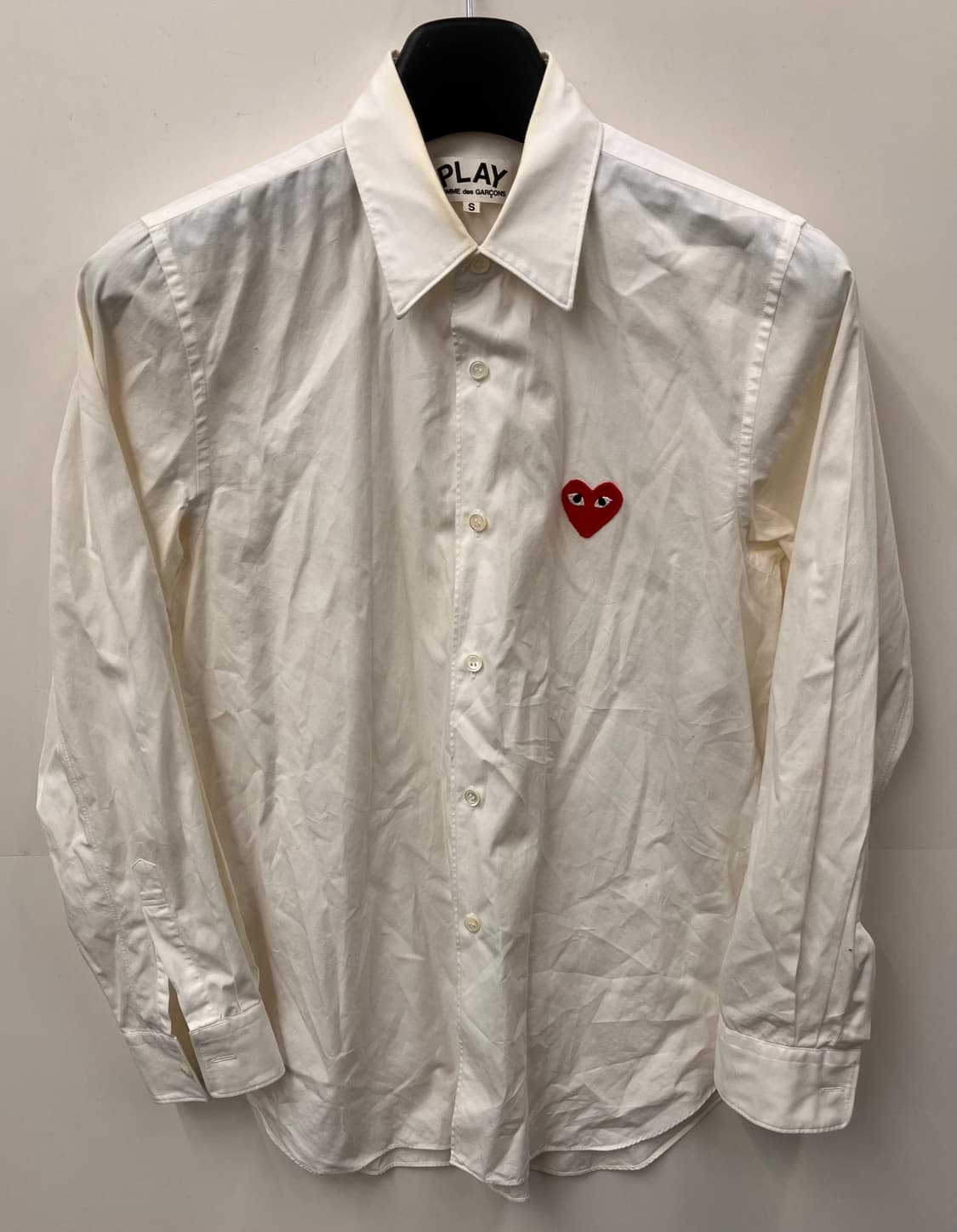 꼼데가르송 PLAY 화이트 셔츠 S 상품이미지1