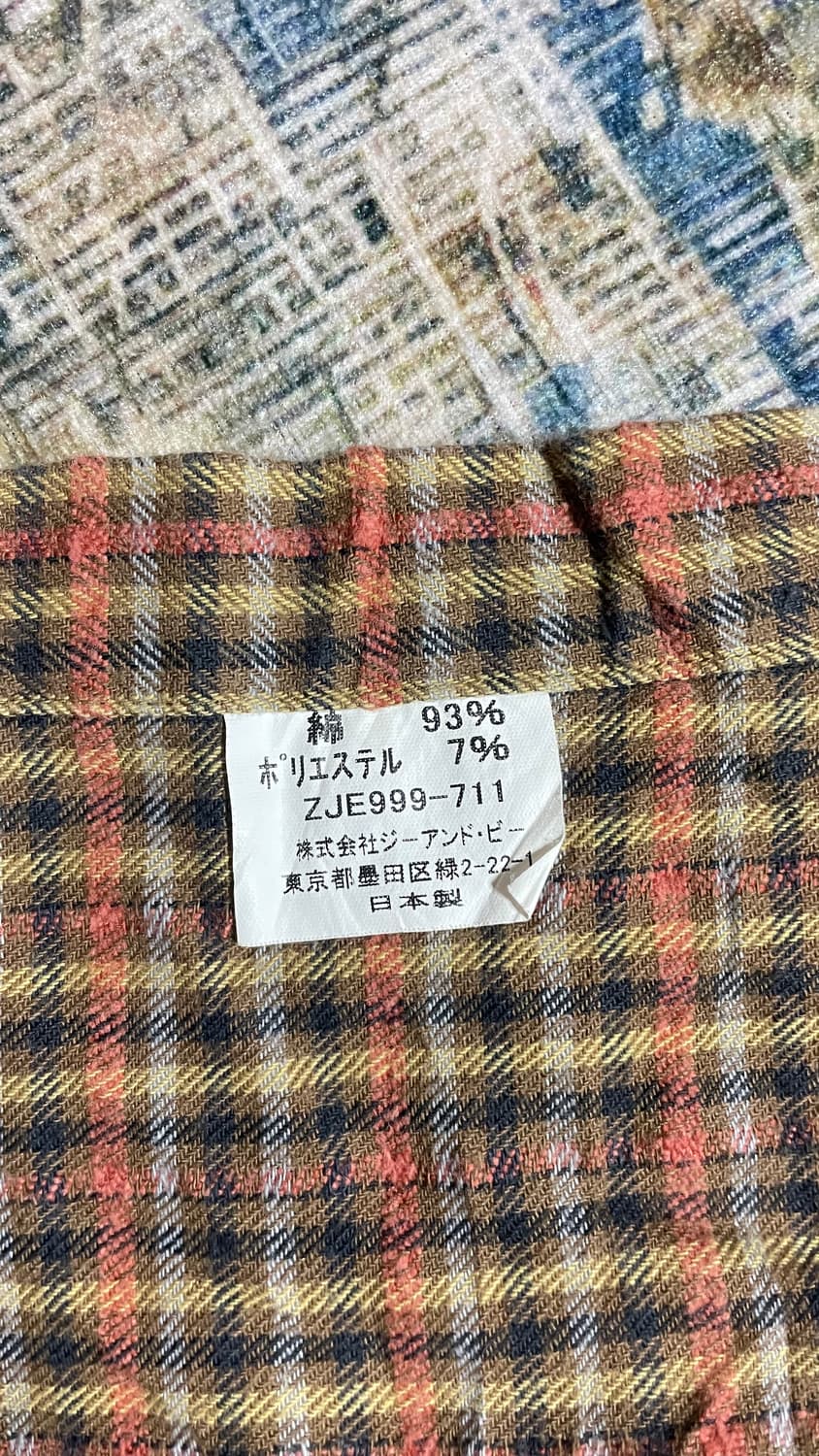 JPN 90s~00s 일본 빈티지 y2k 아메카지 올리브 브라운 체크셔츠 상품이미지9