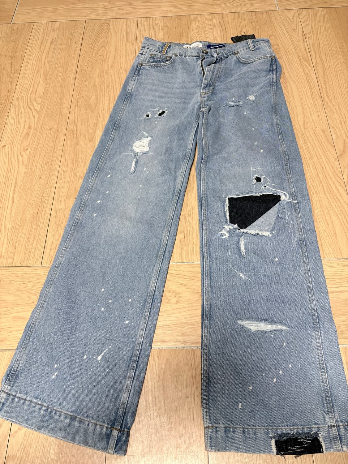 자라x아더에러 패치워크진 34사이즈 팝니다 상품이미지1