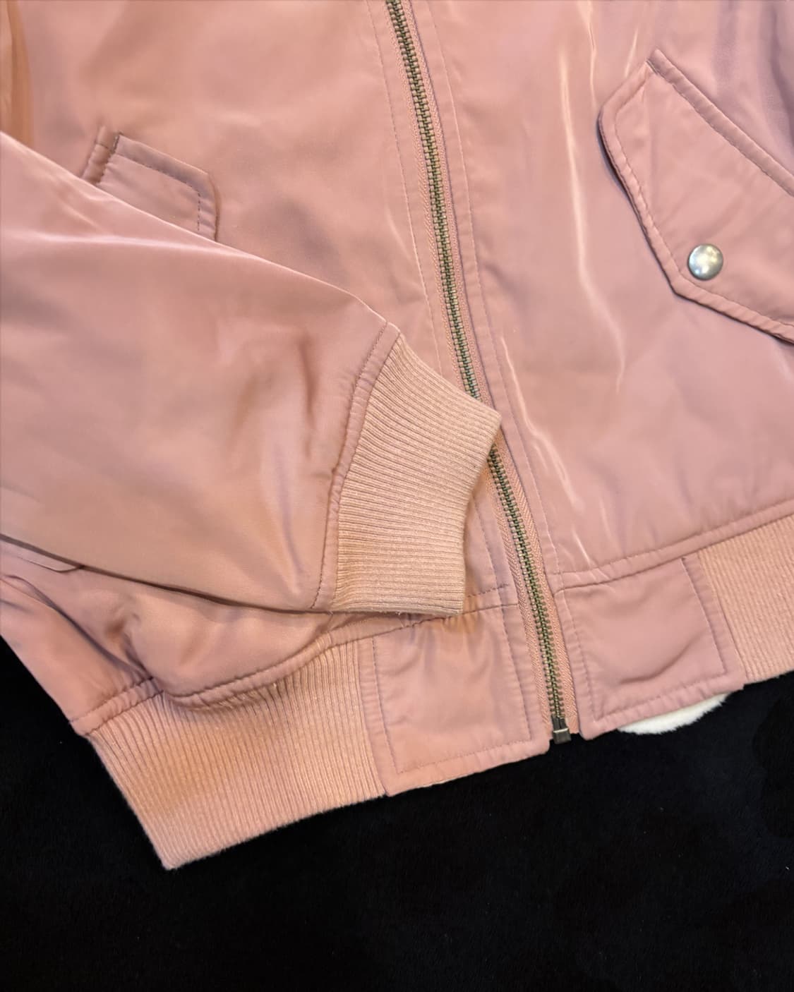 일본빈티지 핑크 블루종 점퍼 상품이미지2