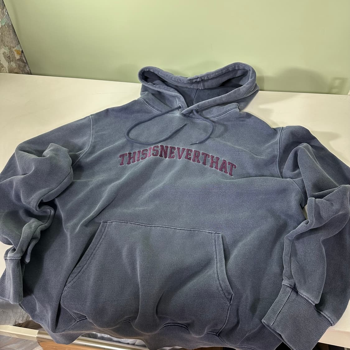 95 S 디스이즈네버댓 디네댓 오버핏 피그먼트 스웻후드티 상품이미지2