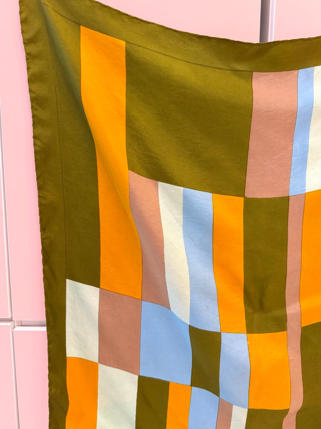 빈티지 그래픽 카키 스카프 상품이미지5