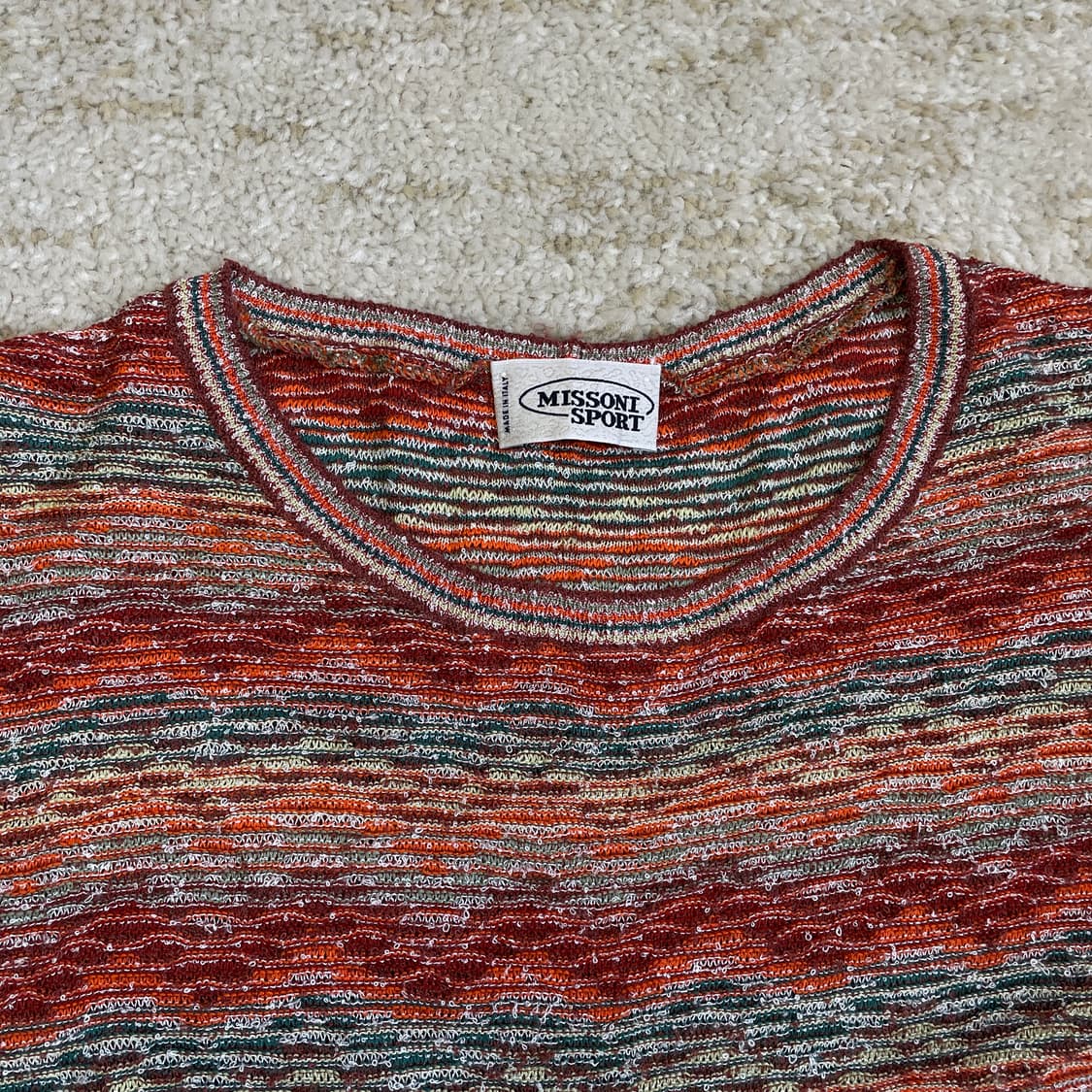 미쏘니 스포츠 멀티 컬러 스트라이프 니트  상품이미지3