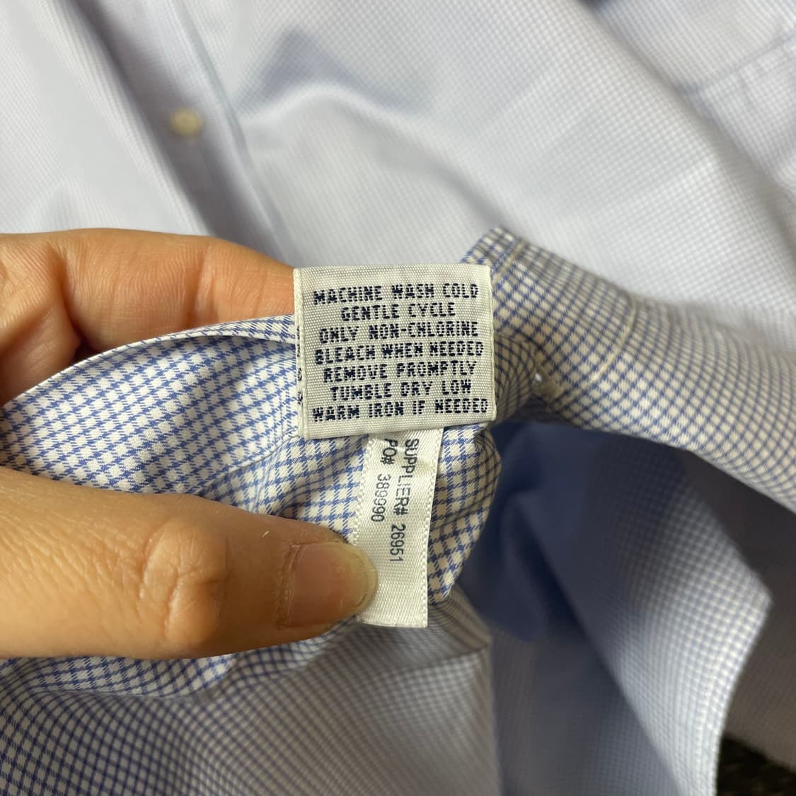 폴로 랄프로렌 블루 깅엄체크 긴팔 셔츠 상품이미지7