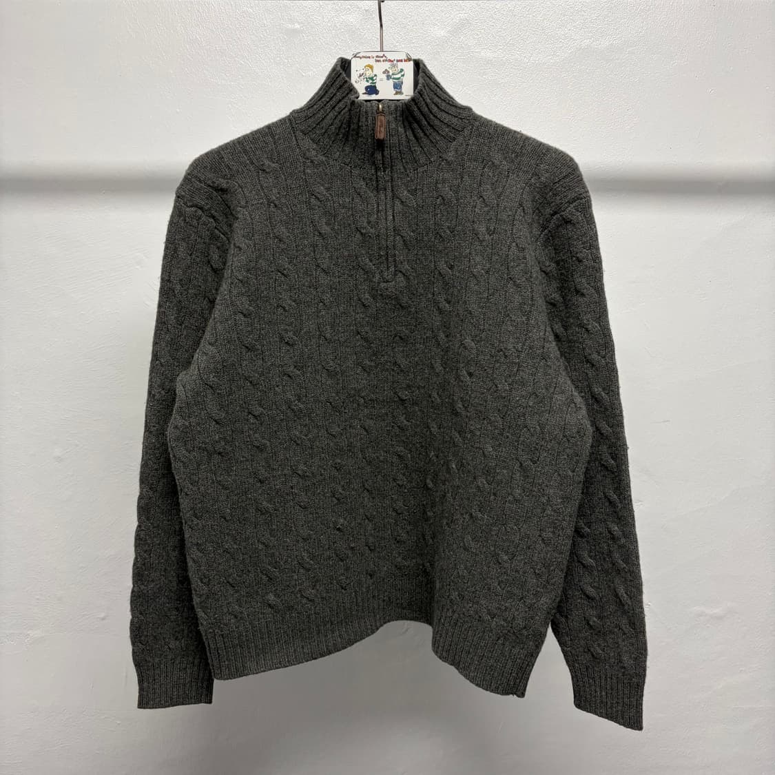 폴로 램스울 니트 반집업 상품이미지1