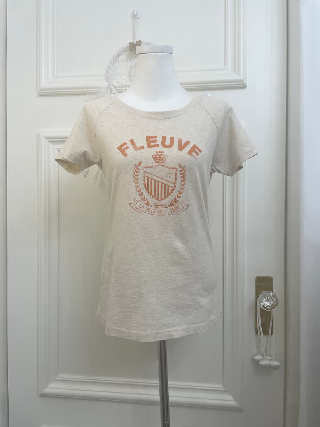oatmeal vintage print basic reglan top 상품이미지1