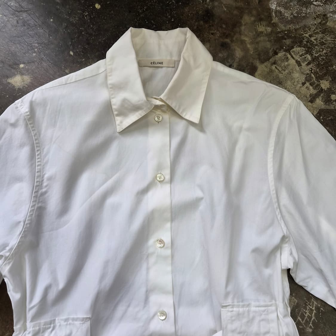 36) 셀린느 화이트 벨티드 자켓 셀린 상품이미지2