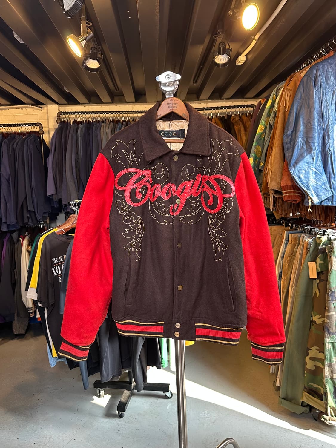 90-00s 쿠지 올드스쿨 헤비 울 바시티 자켓 상품이미지1