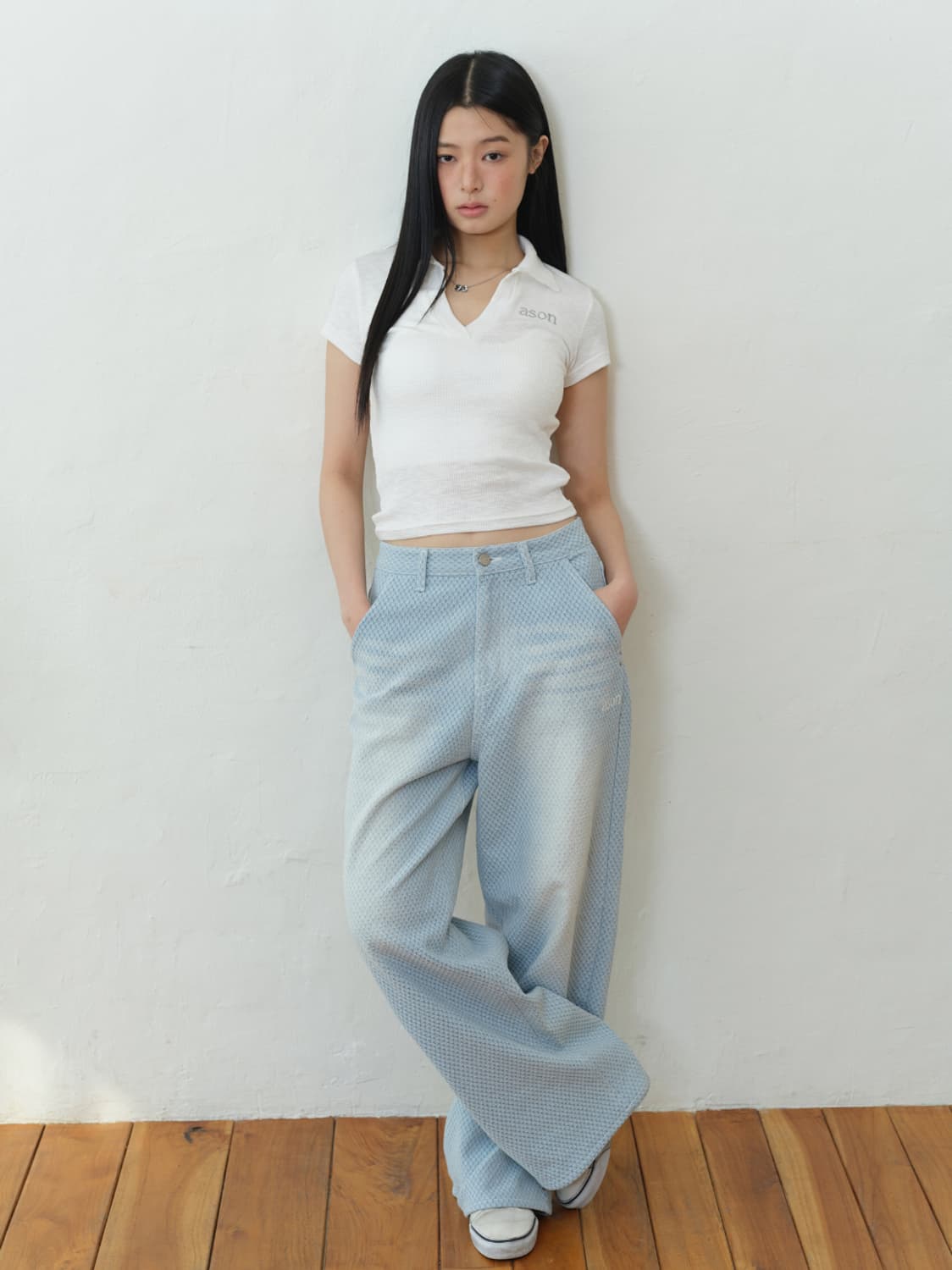 HALF IVY COLLAR TEE / WHITE 상품이미지4