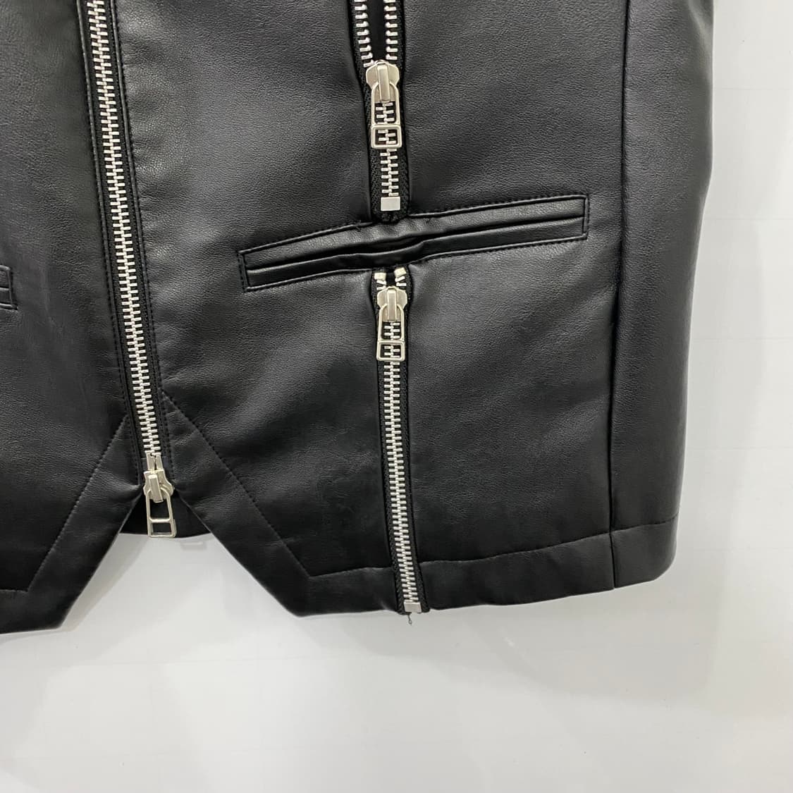 빈티지 레더 베스트(XS) 상품이미지4