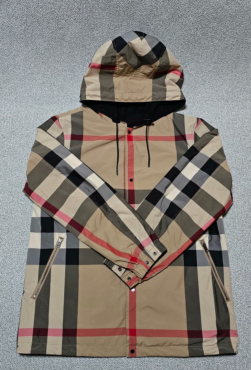 [M사이즈] 새상품급 정품 버버리 리버시블 양면형 바람막이 자켓 상품이미지7