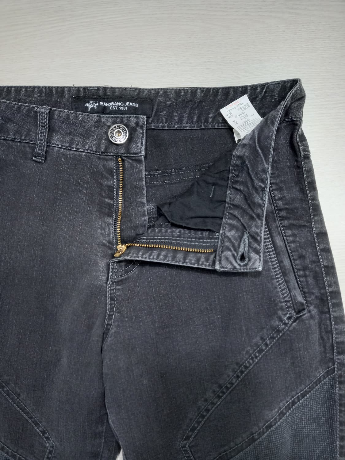 28 BANGBANG 봄여름용 스판 슬림일자 흑청 28-887 상품이미지6