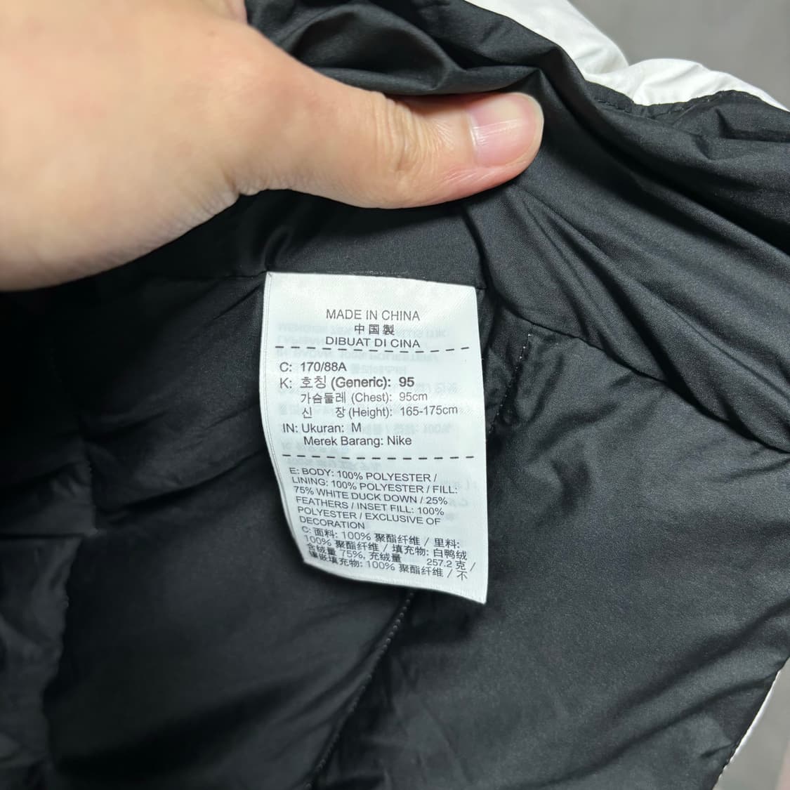 나이키 스우시 구스다운 롱패딩 화이트 상품이미지3