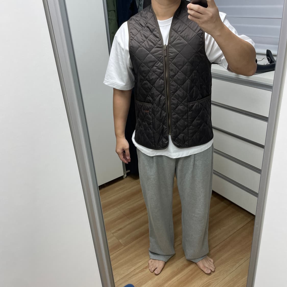 바버 내피 조끼 브라운(40) 상품이미지10