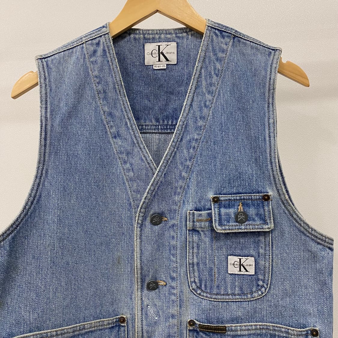 90s CK 캘빈클라인 헌팅 데님 베스트 상품이미지3