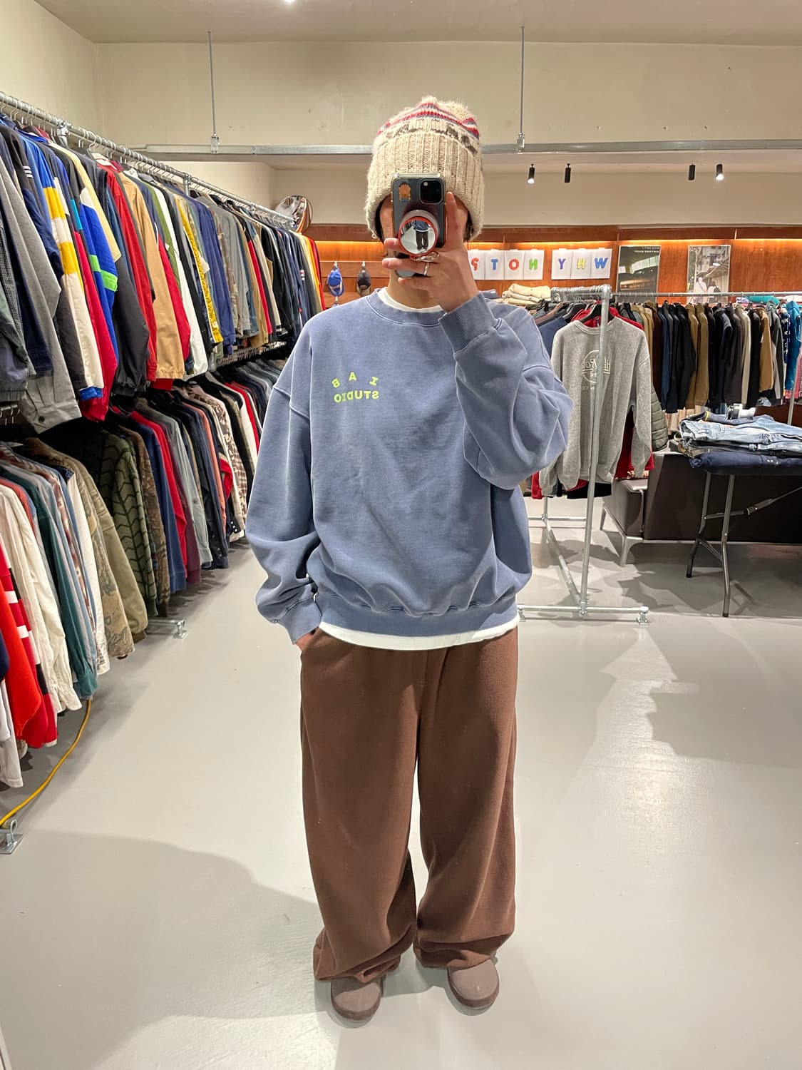 아이앱스튜디오 피그먼트 맨투맨  상품이미지3