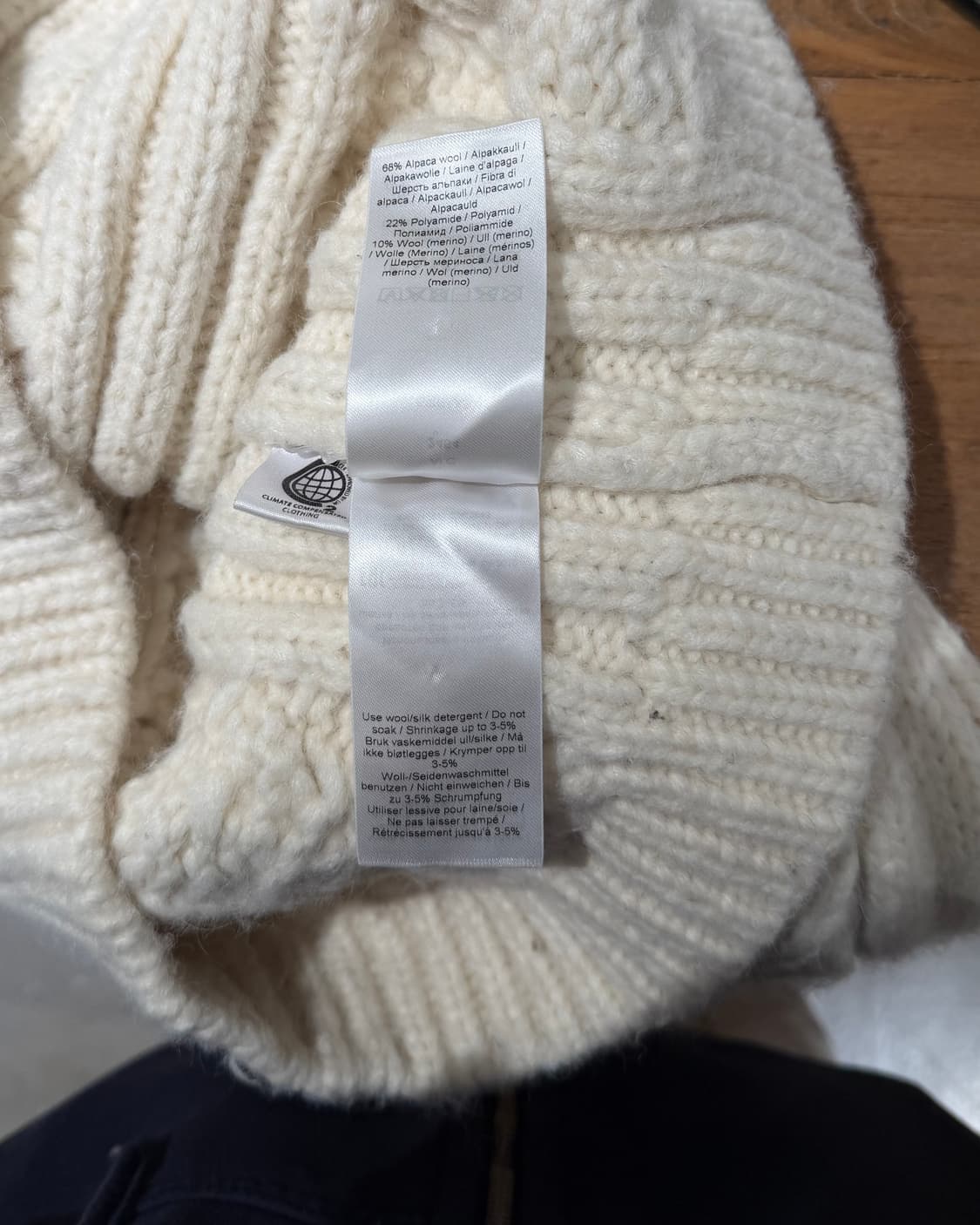 가니 아이보리 fw19 다이아몬드 울 블렌드 케이블 니트 가디건 상품이미지10