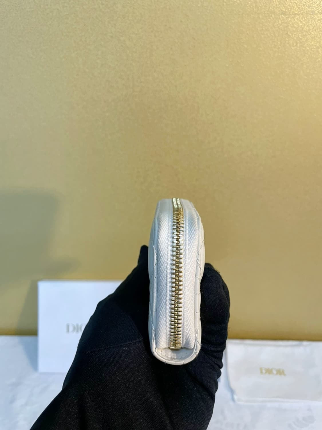 디올 라떼 화이트 레이디 하트 보야저 스몰 지갑 상품이미지5