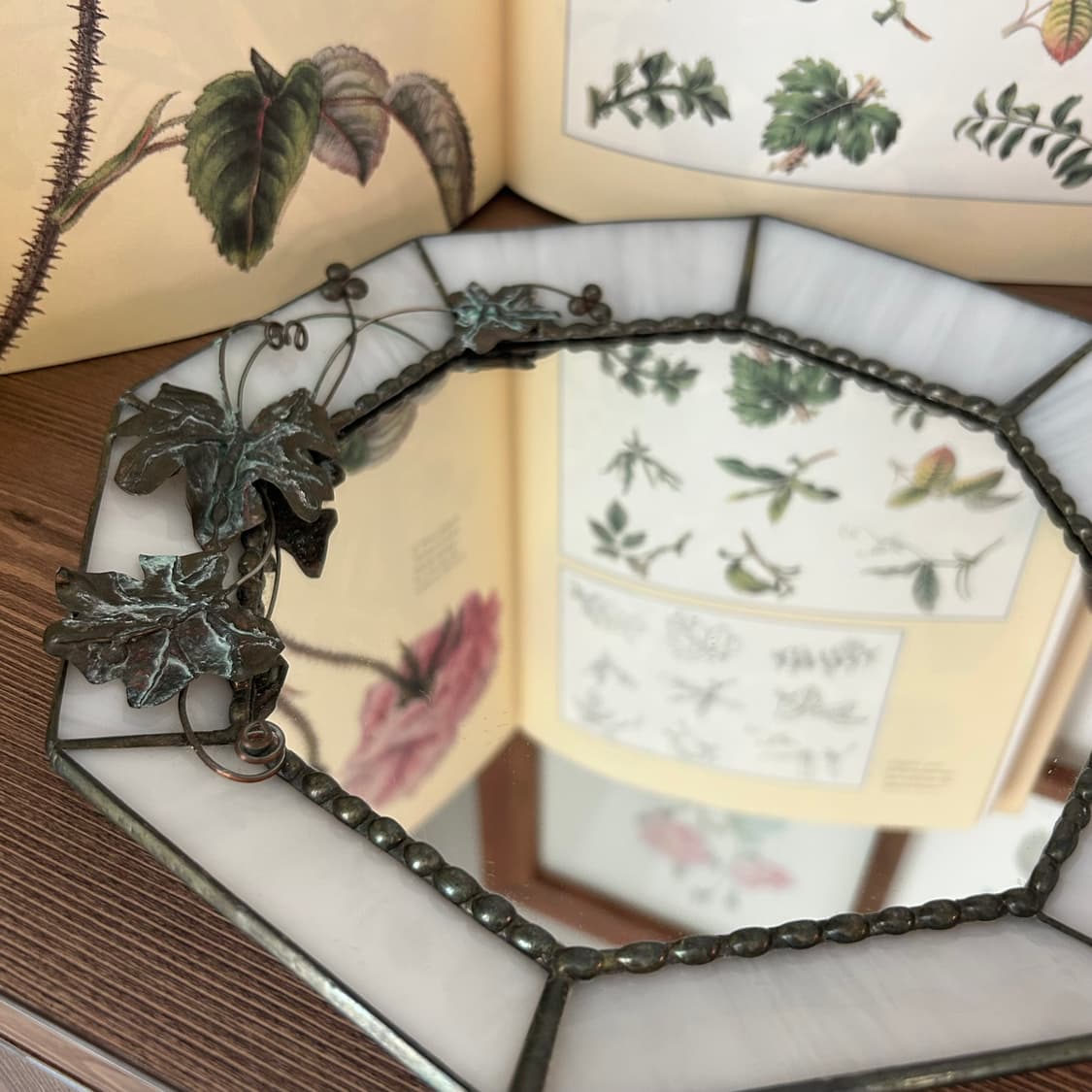 미국 빈티지 스테인드글라스 거울 장식 상품이미지9