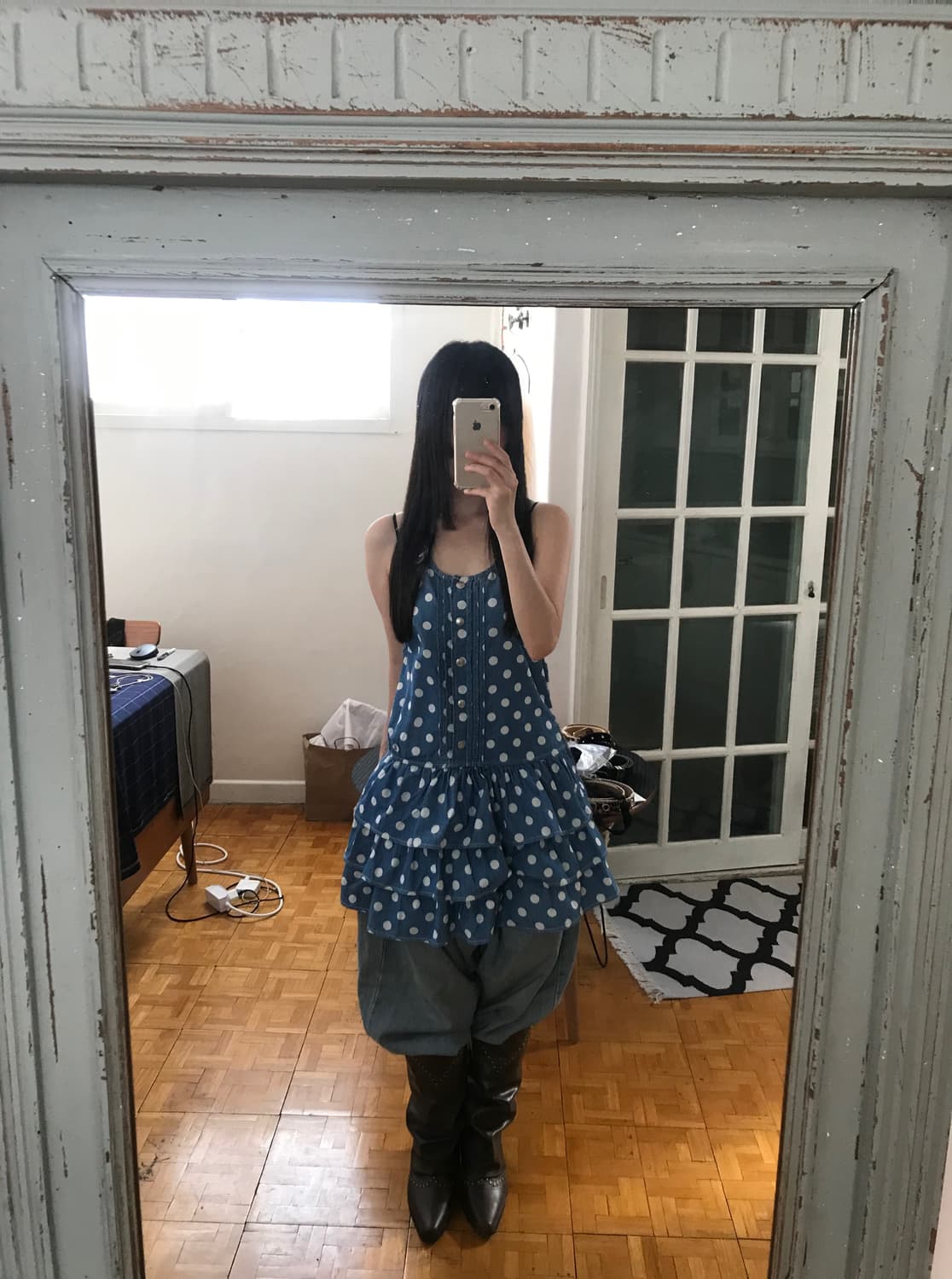 vintage dot pattern one-piece 상품이미지1