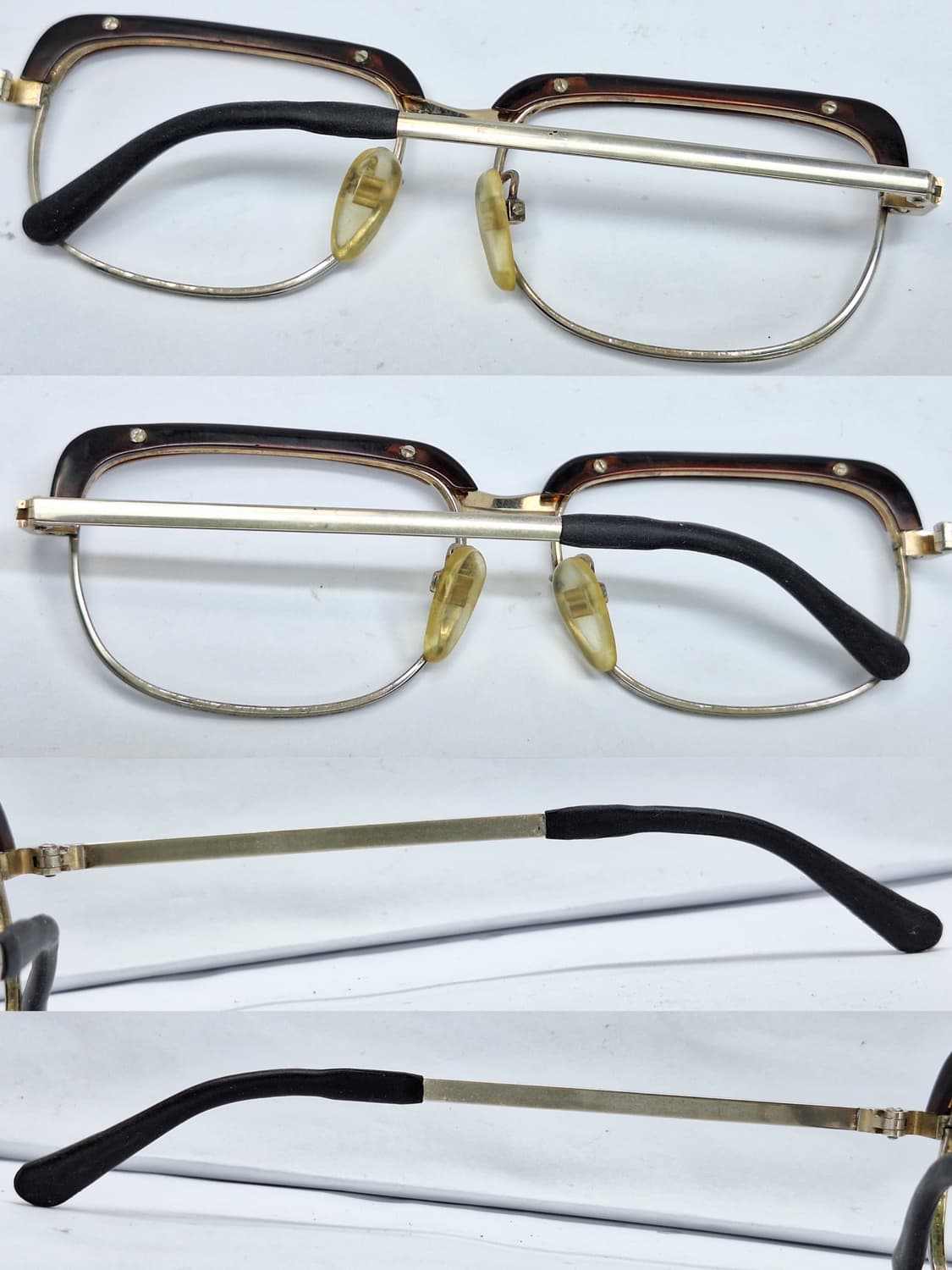 80s 일본 빈티지 스테인리스 브로우라인 하금테 안경테/수입 패션 클래식 상품이미지9