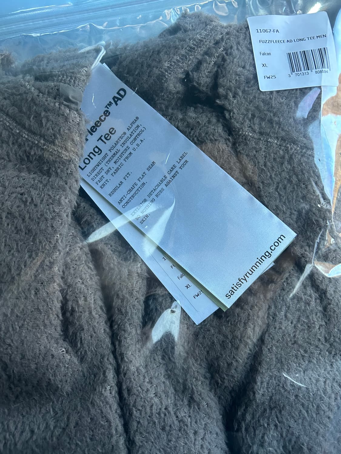 Satisfy 새티스파이 퍼즈플리스 ad롱 슬리브 팔콘 새상품 XL 상품이미지7