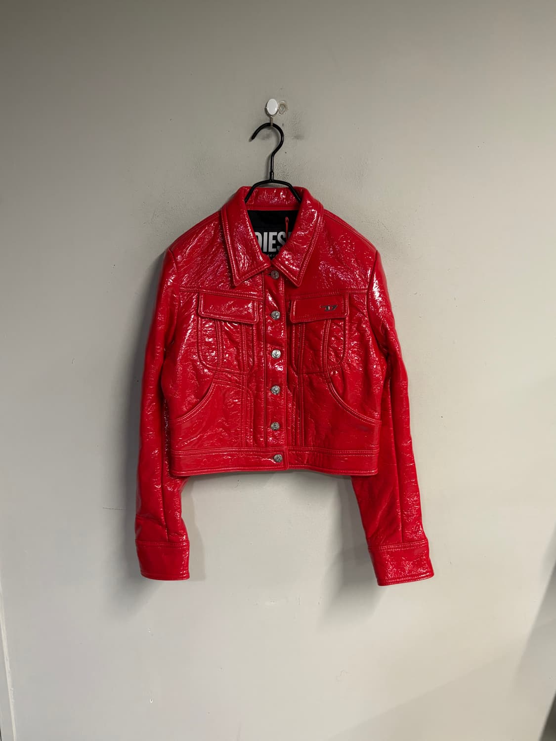 DIESEL red glossy coated jacket 상품이미지2