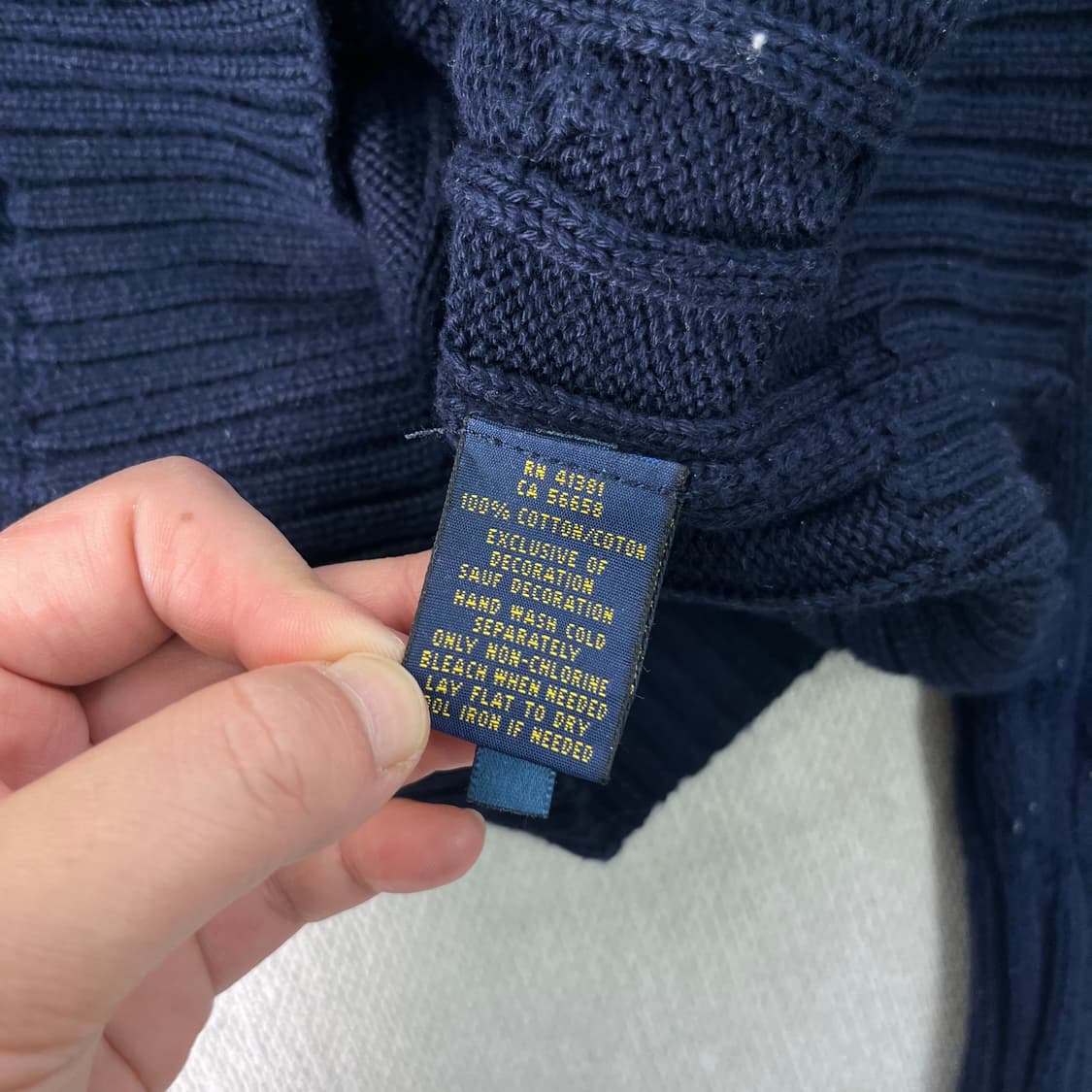 95 폴로랄프로렌 꽈배기 네이비 니트 상품이미지5