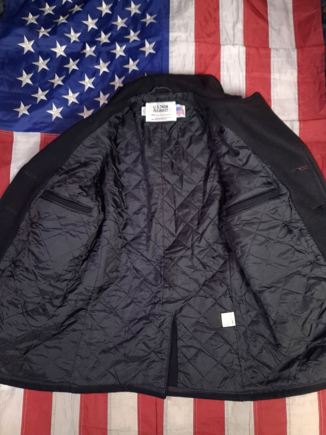 오리지날 90's 미국제조 미해군 TYPE 쇼트사 울 싱글 피코트 상품이미지7