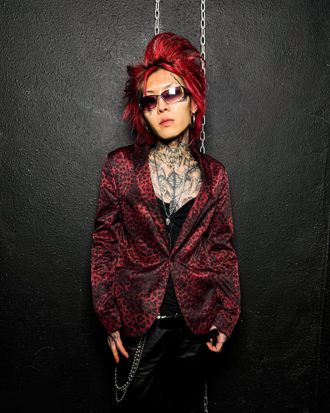 SEANA – Red Leopard Pattern Jacket 상품이미지1