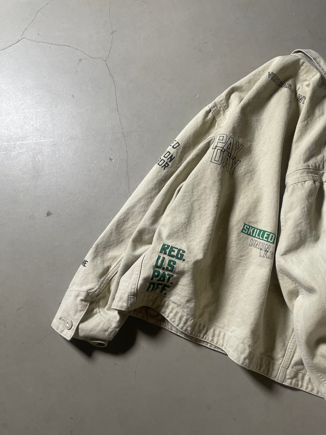 페이 데이 레더링 프린트 워크 자켓 상품이미지6