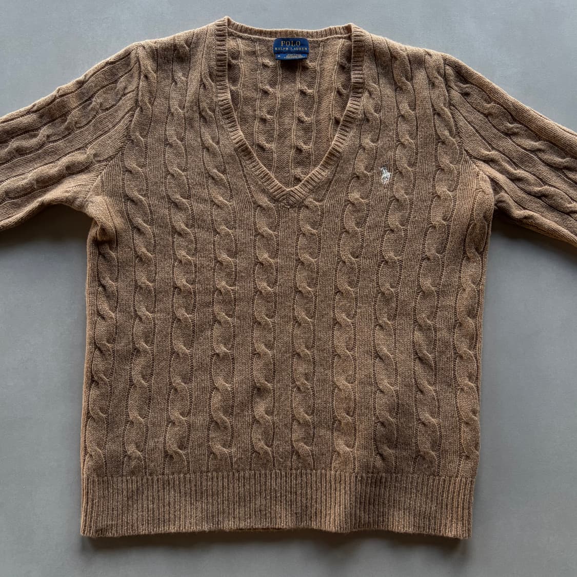 [M]폴로 랄프로렌 케이블 캐시미어 브이넥 니트 우먼스 상품이미지3