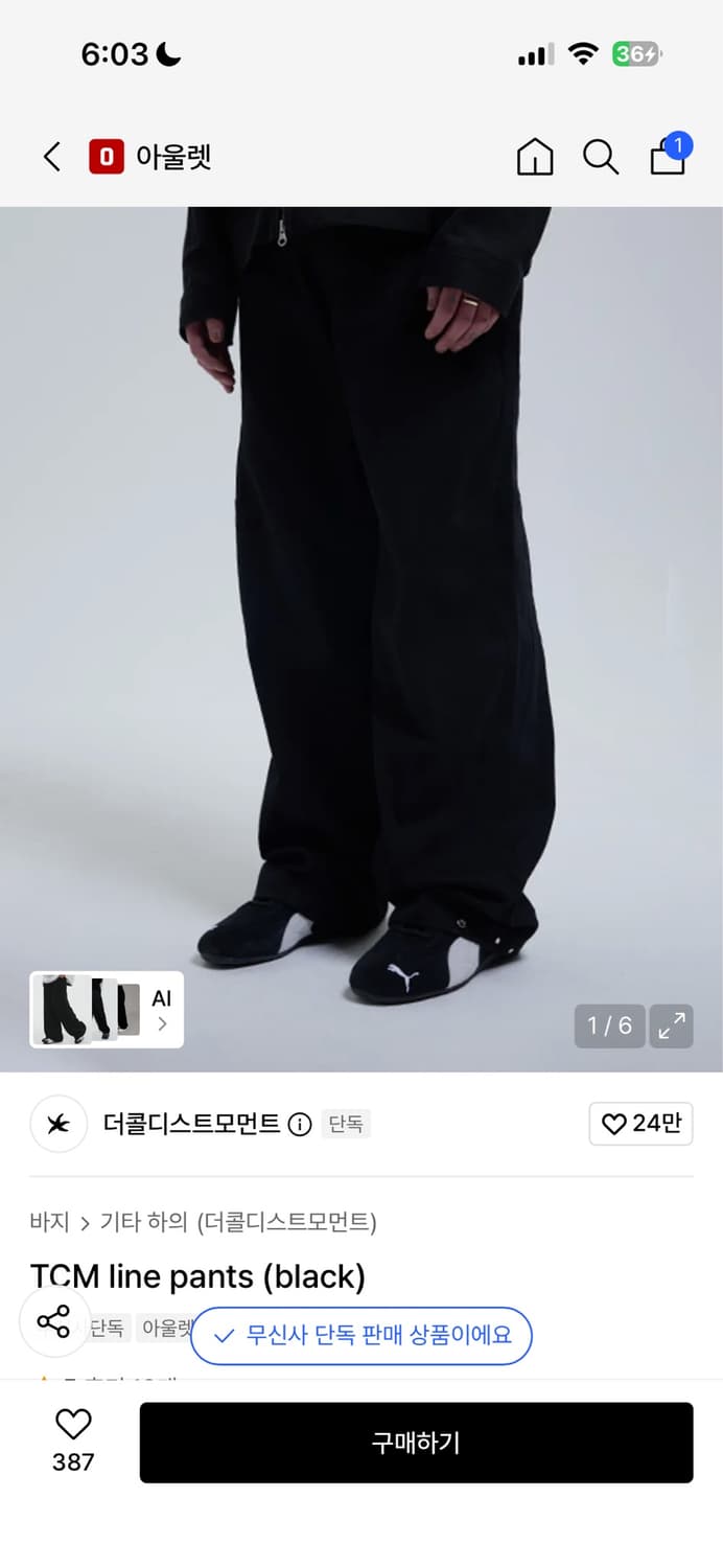 더콜디스트무먼트 라인팬츠 상품이미지4