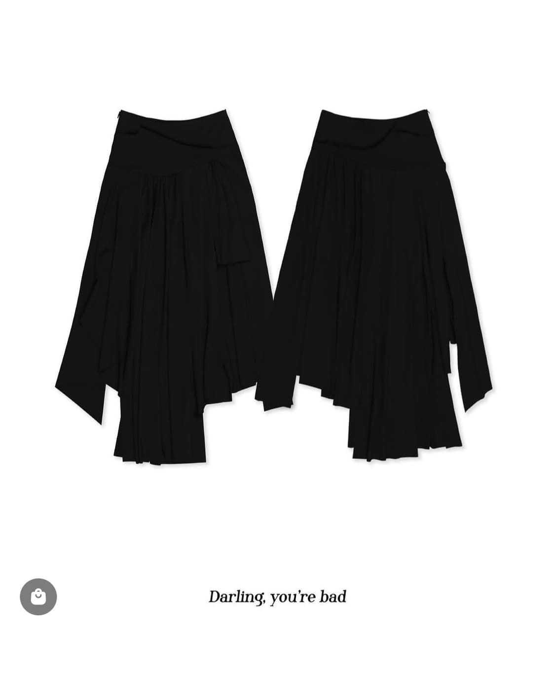 달링유어배드 롱스커트 블랙 상품이미지3