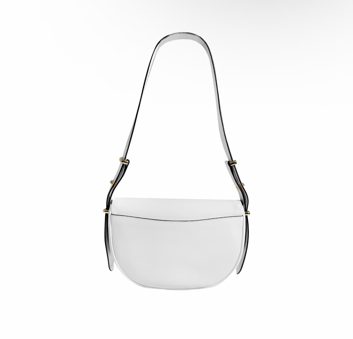 프라다 여성 아르케 삼각로고 플랩 레더 숄더백 화이트 1BD365 상품이미지3